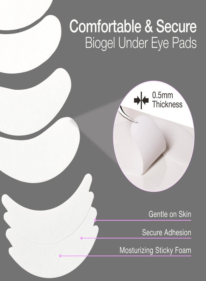 Curacoro Biogel Eye Pads for Lash Extensions, Soft Sticky Under Eye Patches for Sensitive Skin, Eyelash Perm Lamination, Lash Extension Remover Supplies (10 Pairs) - Image 3